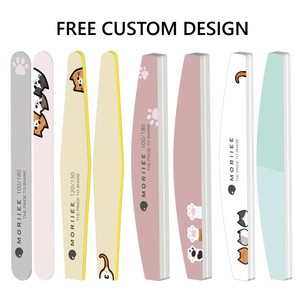 Profesyonel özelleştirilmiş 100/180 çift yan ahşap tırnak törpüsü <span class=keywords><strong>Emery</strong></span> kurulu tırnak salonu malzemeleri için özel Logo ile Set - Product Image 6