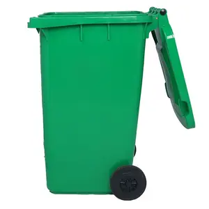 360 Liter Plastik-Abfallbehälter draußen großer Recycling-Abfalleimer Müllbehälter