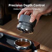Distributeur de café auto-nivelant ZeroHero 58 mm, outil de distribution en acier inoxydable à profondeur réglable
