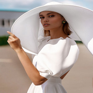 2025 robes <span class=keywords><strong>de</strong></span> mariée élégantes ligne <span class=keywords><strong>de</strong></span> Satin col rond appliqué dentelle Simple longues robes <span class=keywords><strong>de</strong></span> mariée dos nu Illusion <span class=keywords><strong>demi</strong></span> bouffée grande taille - Product Image 3