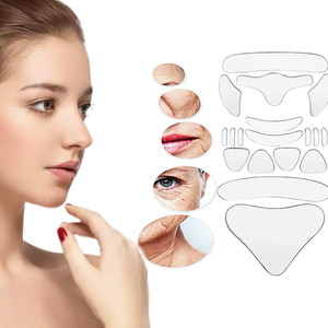 สติ๊กเกอร์ซิลิโคนลดริ้วรอยแบบใช้ซ้ำได้ 18 ชิ้น สำหรับคอและรอบดวงตา แผ่นแปะลดริ้วรอย ต่อต้านริ้วรอย ยกกระชับผิวหน้า - Product Image 1