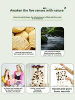 Cloud Healing Minimalistisch Modern Plantenschelpmateriaal DIY Handgemaakte Fruitenschelp Tas Hangers Zwart-fruit Windgong Accessoires