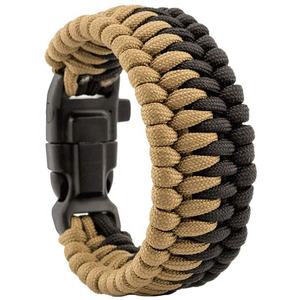 Bracelet d'urgence tissé en paracorde EDC de randonnée le plus durable avec boussole sifflet Firestarter - Product Image 1