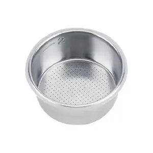 Stainless Steel Coffee Filter, Double Cup Coffee 51mm nicht-druck Porous Filter Basket