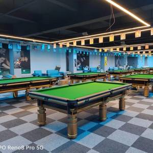 Mesa de Billar Estándar de Piedra Azul con Patas Redondas, Estilo Chino, para Uso Doméstico, Marco de Roble Resistente, Patas de Metal - Product Image 2