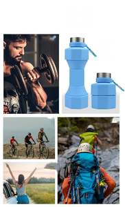 Nouvelle bouteille d'eau pliable en silicone de qualité alimentaire 650ml/250ml, écologique, avec logo personnalisé, cadeau promotionnel - Product Image 4