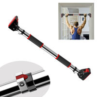 PINJIAN Barre de traction horizontale réglable pour cadre de porte, avec poignées confortables, épaissie et renforcée, pour exercices de musculation et dips