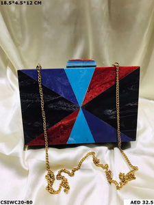 100% pochette en résine pour dames design artisanales pour mariages et fêtes accessoire de mode rentable et élégant - Product Image 4