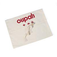 Enveloppe personnalisée en coton biologique naturel Emballage cadeau Motif géométrique Sac à poussière pour sac à main Vêtements T-shirts Logo personnalisé