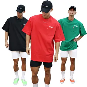 Oversized Relax Fit Super Soft Plus Size Polyester T-shirts Short Sleeve Blank T Shirt For Men With Pocket