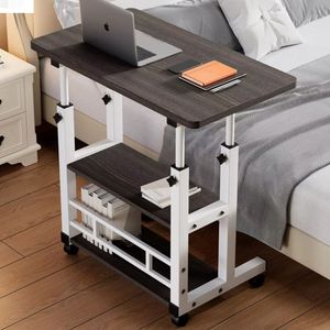 Bureau d'ordinateur en bois personnalisable, simple, mobile, pliable, réglable en hauteur, pour chevet, étude et repas - Product Image 1