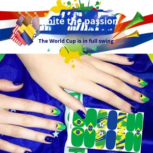 Adesivi per Unghie a Tema <span class=keywords><strong>Calcio</strong></span> Mondiale 2026 - Design con Bandiere delle Squadre Nazionali - Product Image 2