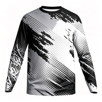 Maillot de motocross MX MTB personnalisé sans marque % polyester, séchage rapide, respirant, pour l'été, avec logo d'équipe professionnel personnalisé positionné à l'avant