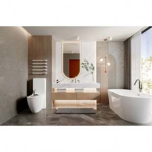 Mueble de Baño Moderno de Lujo Personalizado con Mueble Lavabo Integrado y Mueble de Ducha Montado en la Pared - Product Image 3