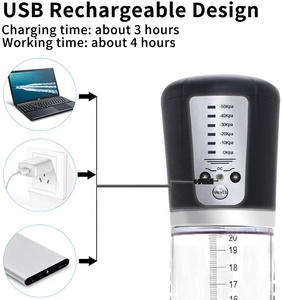 Usb Oplaadbare Elektrische Mannelijke Verhoging Grootte Vergroting Geautomatiseerde Lucht Vacuümpomp Masturbator - Product Image 5