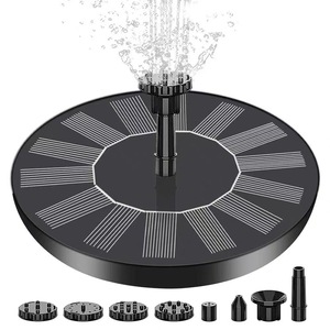 1.4W Solar Floating Fountain Pump for Ponds Bird <strong>Baths</strong> Energy Saving LED <strong>Light</strong> 6 Spray Nozzles IP68 Dry Run Protection (US/EU) - Product Image 4