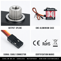 Servomoteur étroit XQ-POWER XQ-S2221D 22KG numérique sans noyau, corps de 12mm, étanche, 0.10s, 8.4V pour avion RC et UAV, vente en gros