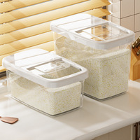 Seau à riz en plastique étanche aux insectes et à l'humidité avec couvercle épaissi pour le stockage dans la cuisine de la farine de céréales et du récipient de stockage des aliments