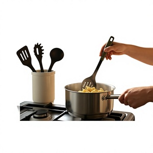 Cooking Utensil Set 4 Piece Heat Resistant Spatula Spoon Pasta Tool Kitchen Accessories Easy to use pasta tools - Product Image 1