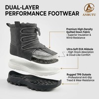 Bottes d'hiver imperméables matelassées pour hommes et femmes, antidérapantes avec grip pour la glace, doublées de fausse fourrure, pliables, vente en gros