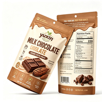 Sacs d'emballage alimentaire biodégradables personnalisés refermables, sachets souples de qualité alimentaire avec fenêtre, sachets à fermeture éclair pour café