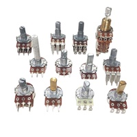 Wh148 Type 3-pin 5-pin 6-pin Sound Potentiometer 10k 25k 50k 100k Rotary Game Potentiometer