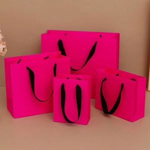 LILA Low Moq Custom Logo Hard Cardboard Gift <b>Box</b> with Ribbon Low MOQ Paper <b>Packaging</b> for Shopping Bags - Product Image 4