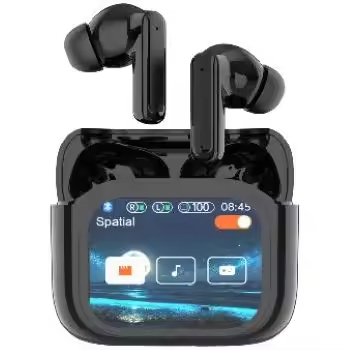 ANC Noise-Canceling TWS Earbuds with High Quality Touchscreen LED Digital Display In-Ear Smart Screen Headphone