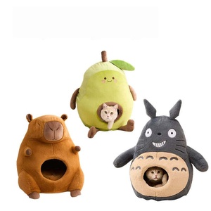 Vente en gros de lits et de nids pour chats de style fermé, divers et mignons, à motifs de dessins animés, doux, chauds, respirants, adaptés à toutes les saisons - Product Image 1