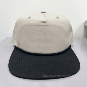 หมวกแก๊ปปรับได้5แผงหมวกแก๊ปผ้าสแนปแบคเปล่าแบบสั่งทำโลโก้ได้ - Product Image 1
