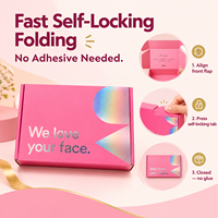 Bee Flat Versandkostensparende Wellpapp-Versandkartons mit individuellem Logo, rosa Karton für monatliche Abo-Pakete