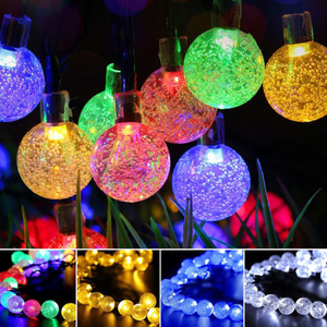 Guirnalda de Luces Solares Recargables para Exteriores, Luces de Hadas con Forma de Burbuja de Cristal, Resistentes al Agua IP65 - Product Image 2