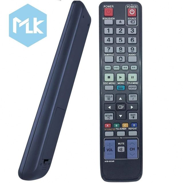 MLK AK59-00104R Universal Remote Control Use for BD-C5300 BD-C5500C BD-C6800/XAA BD-C6600/XAA BD-D5250C Blu-Ray DVD Player