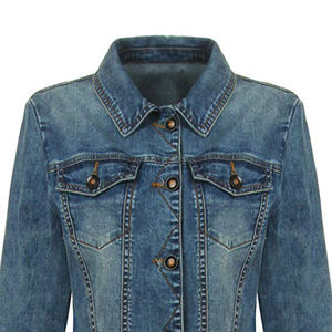 2021 del commercio all'ingrosso di Modo Elegante Stile Vintage Denim Jeans Lunghi Manica Lunga Vestiti Più di Formato Vestiti delle Donne - Product Image 3