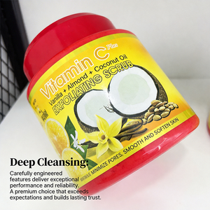 <span class=keywords><strong>Gommage</strong></span> exfoliant VC à la vanille et aux amandes, enrichi en vitamine C, végan, éclaircissant pour le visage, pour usage domestique, adultes - Product Image 5