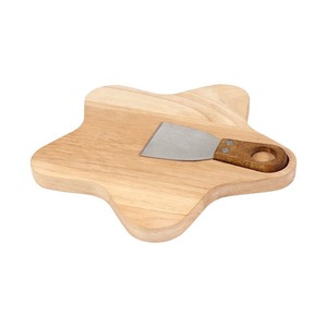 Planche à découper en bois en forme d'étoile, couleur bois naturel, pour fruits, légumes, service hôtelier, café et thé - Product Image 2
