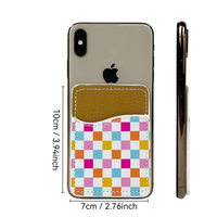 Dompet Kartu Kredit Motif Kotak-Kotak Crazybison Grosir/Kustomisasi, Desain Terbuka, Dompet Ponsel untuk Penggunaan Sehari-hari 10x7cm Tebal 3mm