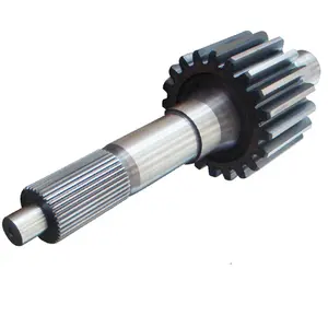 Long Drive pinion shaft Metal Carbon Forging Machining Steel Transmission large Spline Gear Shaft