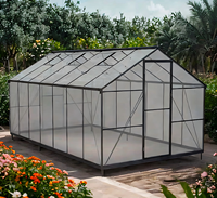 Serre solaire moderne personnalisable panneaux en polycarbonate et cadre en métal pour l'extérieur, le jardin et la maison.