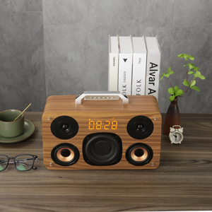 Loa không dây di động bằng gỗ, âm trầm lớn, chất lượng cao, loa siêu trầm Hifi cho điện thoại, TV, hệ thống âm thanh rạp hát gia đình, sử dụng trong nhà/ngoài trời - Product Image 1