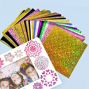 Folie Handwerk Kreative Spielzeug Fee Eva Aufkleber Kunst No Mess Folie Schimmer Foto rahmen Bastel set für Kinder - Product Image 5