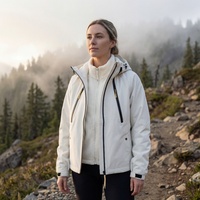 Veste longue unisexe 3-en-1 imperméable, coupe-vent, respirante, à capuche zippée, en softshell, fonctionnelle pour l'extérieur, designs tendance