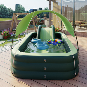 Parc aquatique de jardin, <span class=keywords><strong>piscine</strong></span> gonflable avec <span class=keywords><strong>toboggan</strong></span> aquatique, couverture personnalisée, taille sur mesure, utilisation en extérieur et en intérieur pour enfants, garantie de 2 ans - Product Image 3