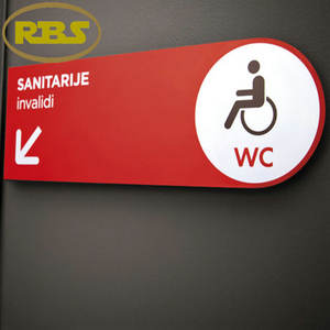 Nuovo personalizzato Led numeri di casa interni in acrilico chiaro bagno Braille porta WC segno con la luce - Product Image 3