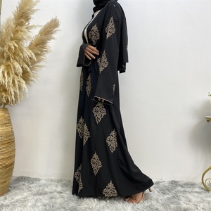 1799# Islamic Ethnic Clothing Popular Latest Abaya Designs Long Sleeve Embroidery Women <b>Cardigan</b> - Product Image 5