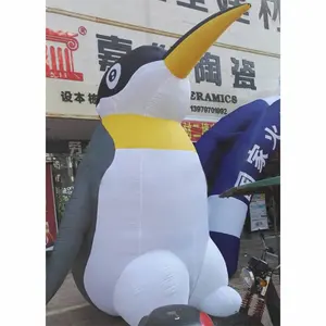 Ch Gigantisch Opblaasbaar Pinguïnmodel Voor Tentoonstelling, Hete Verkoop Aangepast Logo Opblaasbaar Model