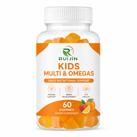 Complément Alimentaire Multivitaminé Omega en Gummies pour Enfants, Soutien Immunitaire, Cérébral et Oculaire, Marque Privée, 60 Gummies, OEM ODM