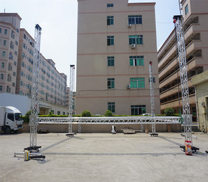 Système de support au sol pour écran LED mural, éclairage de scène extérieur, structure de scène en aluminium, toit de scène pour concert - Product Image 5
