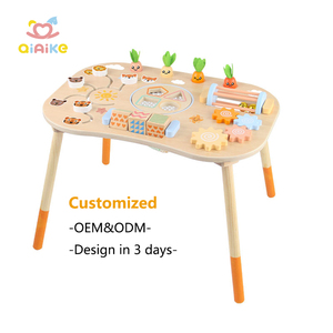 Mesa de Juego Montessori Multifuncional de Madera, Clasificador de Formas, Juguetes Sensoriales, Mesa de Actividades de Madera para Bebés - Product Image 1