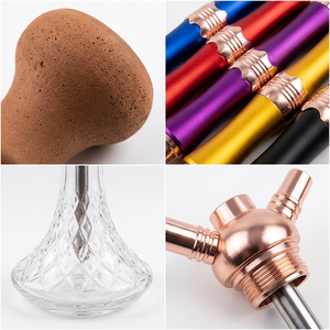Set de Cachimba de Aluminio y Vidrio, Kit de Pipa de Agua Portátil, Accesorio para Fumar Multicolor para Uso Social - Product Image 6